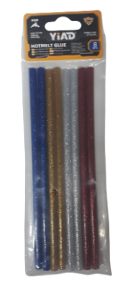 Picture of Hot Melt Glue 8Pcs Multicolour + Tinsel
