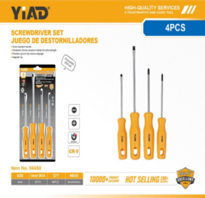Picture of Screwdrivers Set - Plastic Handle - 4 Pcs